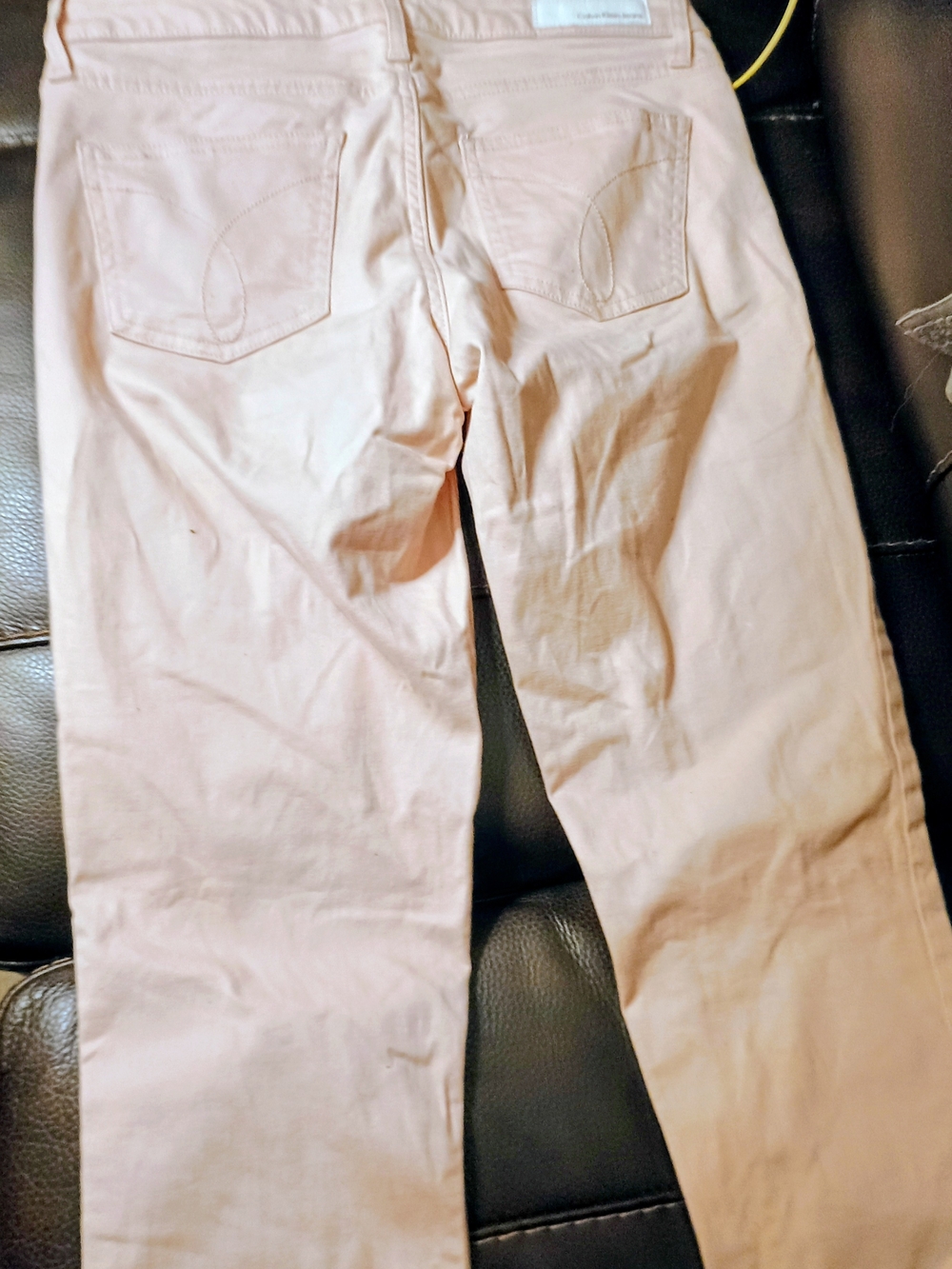 VINTAGE Y2K CALVIN KLEIN Women’s Light Pink Straight-Leg Jeans!!